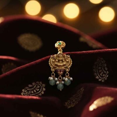 Antique Lakshmi Devi Temple Drop Earring